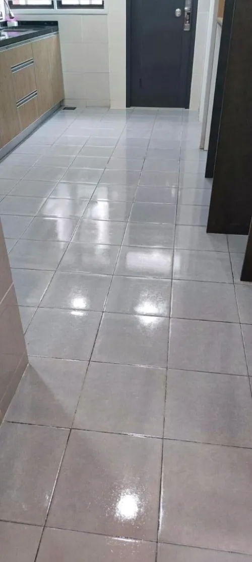 Nettoyage dal de sol faux parquet  