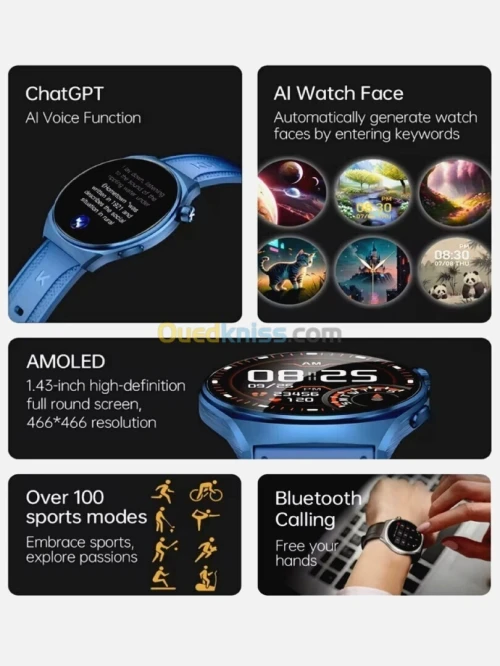Smartwatch Kumi Gw6 AMOLED ChatGPT