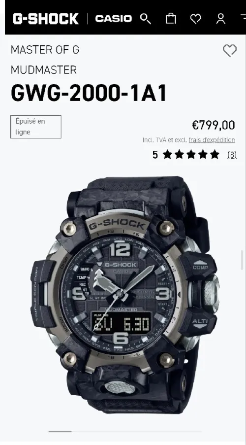 CASIO G SHOCK GWG-2000 ORIGINAL
