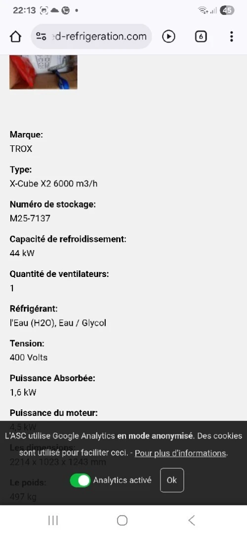 CTA centrale de traitement d'air 