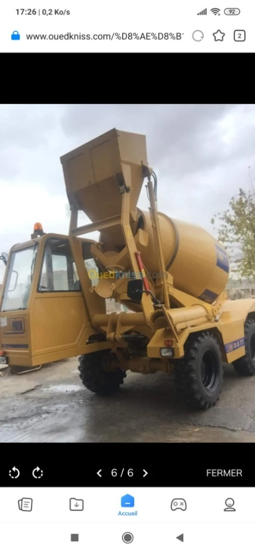 Fiori DB460 Carmix 2,5T Auto bétonnière 