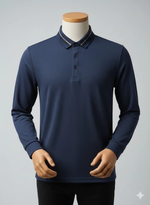 Tricot polo manches longues gros la. Chine