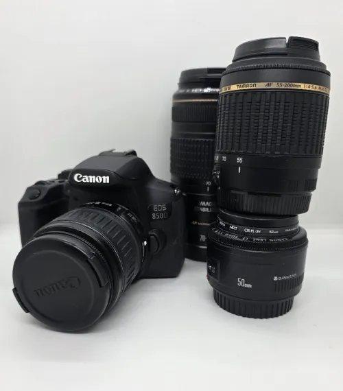 Canon EOS 850D [5K] + 4 lens [ نبيع كلش]