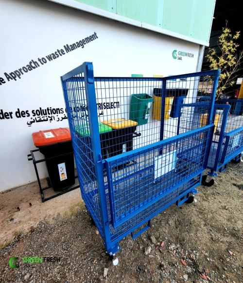 Chariot cage collecte