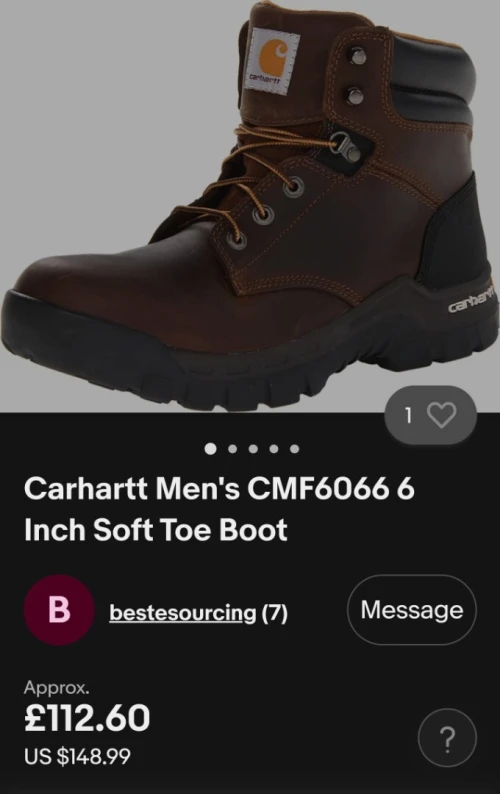 Chaussures de sécurité Carhartt Originales - Taille 40.5 ( يلبس)