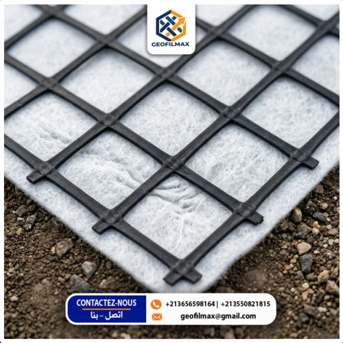 GÉOCOMPOSITE (GÉOGRILLE + GÉOTEXTILE) - RENFORCEMENT & STABILISATION | جيوتكستيل جيوكومبوزي