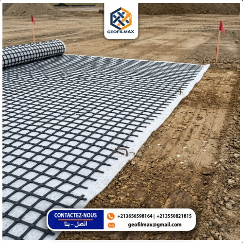 GÉOCOMPOSITE (GÉOGRILLE + GÉOTEXTILE) - RENFORCEMENT & STABILISATION | جيوتكستيل جيوكومبوزي
