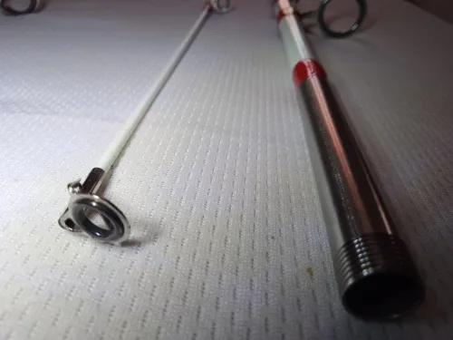 Canne à pêche pleine 3 mettre avec moulinet tombour inox 
