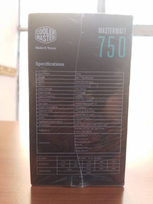 PSU Cooler master 750W Semi modulaire