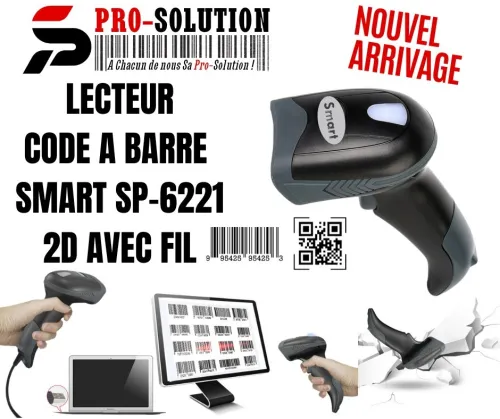 LECTEUR CODE A BARRE DOUCHETTE AVEC FIL SMART POS 1D&2D