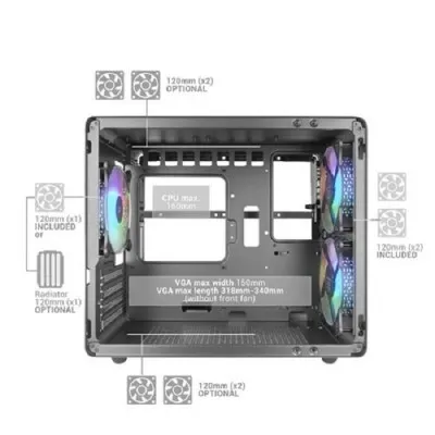 BOITIER MARS GAMING MC400 BLACK