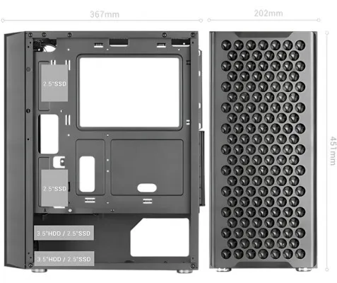 BOITIER MARS GAMING MC-IPRO BLACK