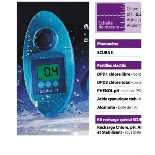 Testeur électronique photomètre Scuba 2 - Kit complet