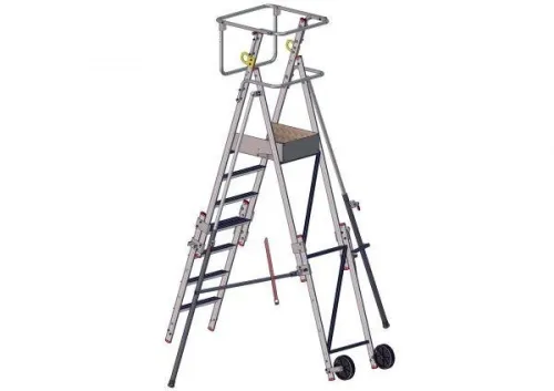 Plateforme individuelle roulante PIR pliable et réglable en hauteur  modèle 4 à 7 marches