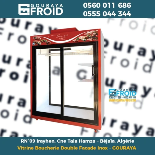 Vitrine Boucherie Double Facade Inox - GOURAYA
