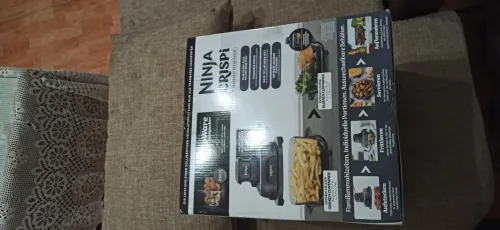 FRITEUSE AIR FRYER NINJA CRISPY 3.8L 1700W 2 RECIPIENT EN VERRE
