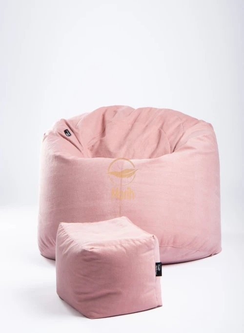 Pouf Morih avec repose pieds
