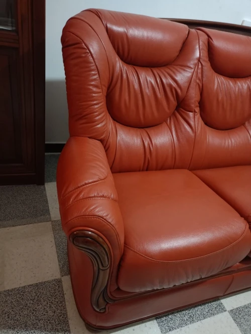 Salon en cuir véritable