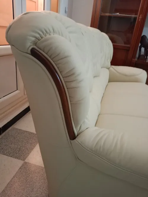Salon en cuir véritable