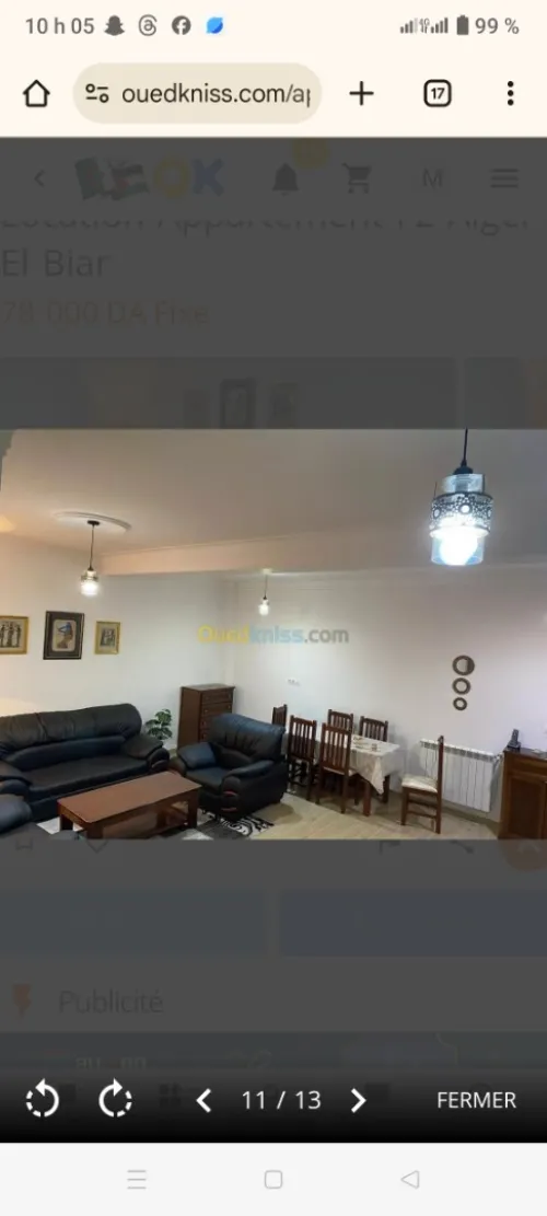 Location Appartement F2 Alger El biar
