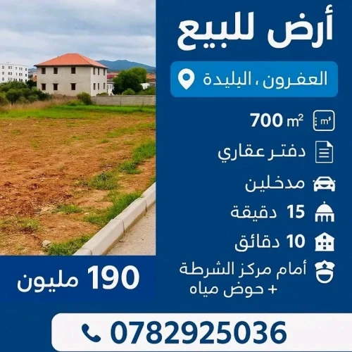 Vente Terrain Blida El affroun