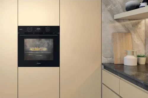 four whirlpool a vapeur steam encastrable electrique noir pyrolyse