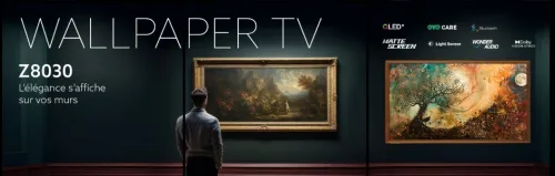 IRIS 65"Z8030 WALLPAPER TV QLED+ 4K UHD GOOGLE TV