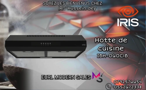 HOTTE DE CUISINE IRIS 60CM NOIR IBH060C1B