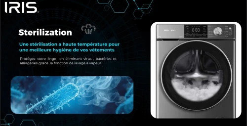 IRIS LAVE LINGE EVA 12KG BLACK