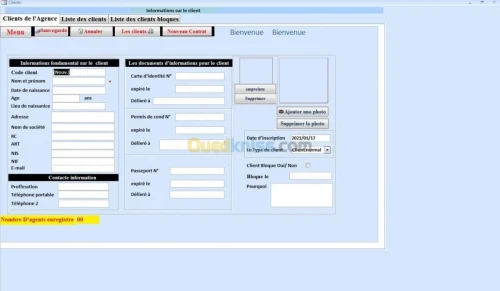برنامج كراء السيارات logiciel de location de voiture