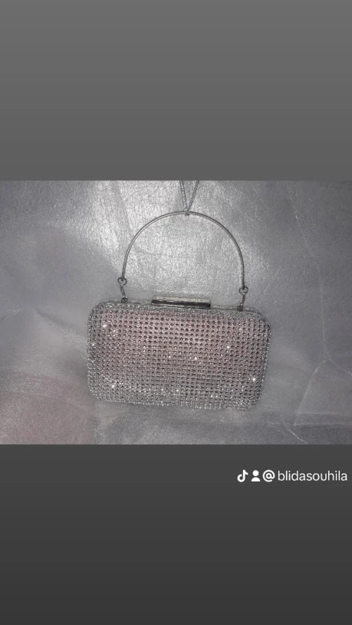 Pochette soirè argent  بوشات سواغي اغجو