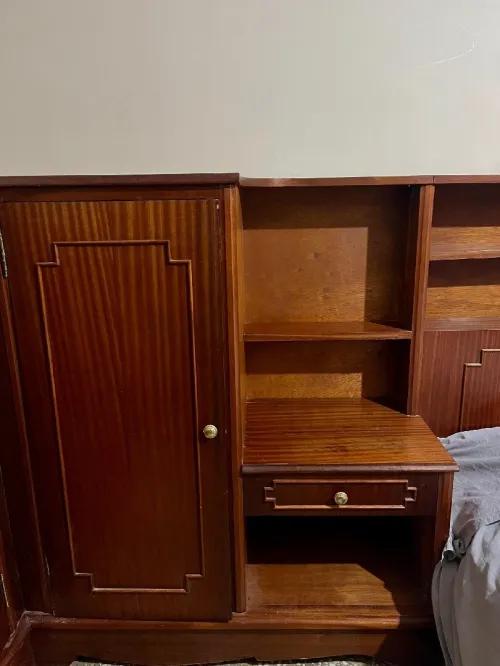 Chambre à coucher plaqué en acajou