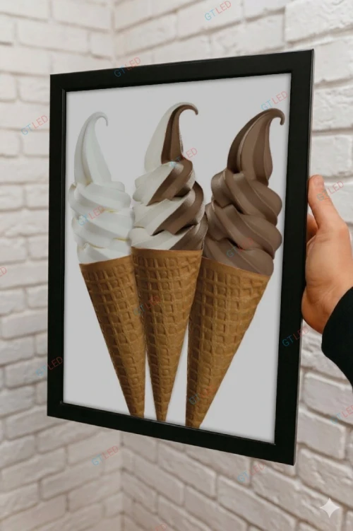 Cadre glacier | Décoration salon de glace | Cadre ice cream shop