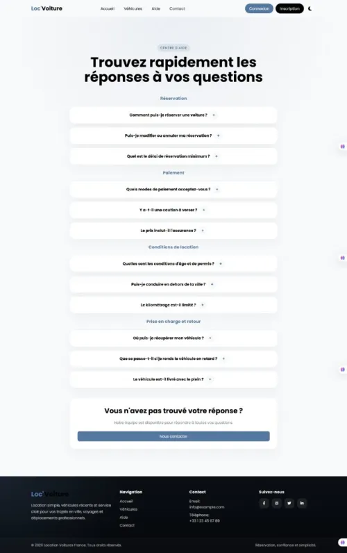 Site web de location de voitures avec PHP / MySQL + panneau admin+ panneau client