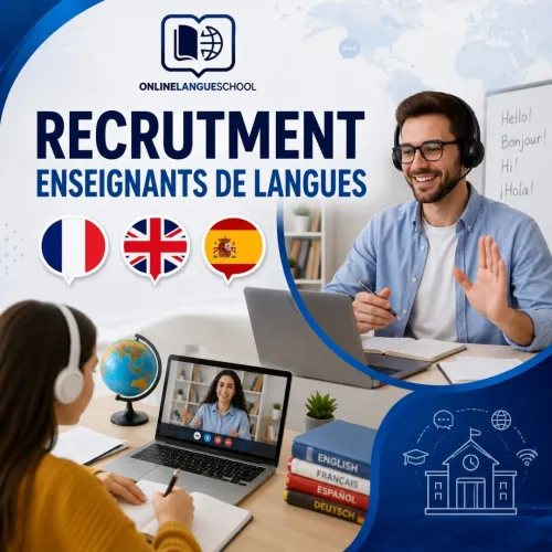 RECRUTEMENT D'ENSEIGNANTS DE LANGUES -  Français  Anglais   Espagnol