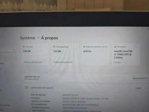 Hp probook 440 G5 i5-7200u