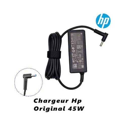 Chargeur HP Original 45W 19.5V 2.31A Blue Pin avec Câble Trèfle Excellent État