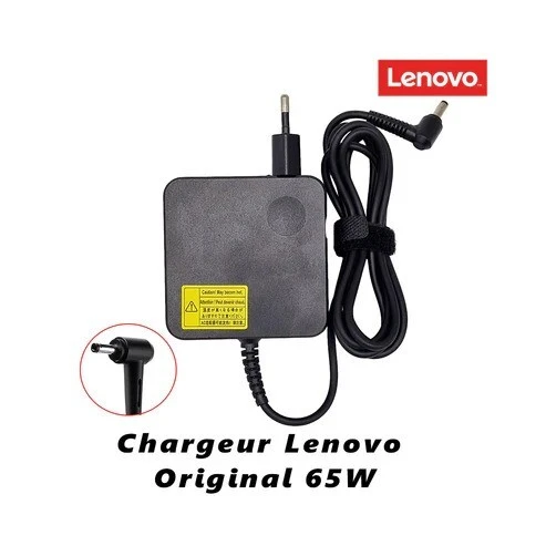 Chargeur Laptop Lenovo Original 65W 20V 3.25A Fiche ideapad État Neuf