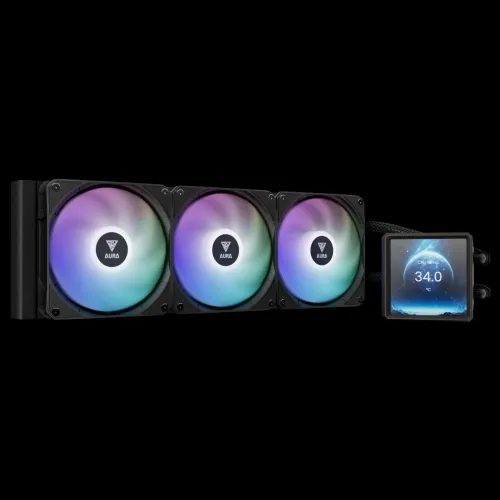 WATERCOOLING GAMDIAS AURA GL360 LCD BLACK
