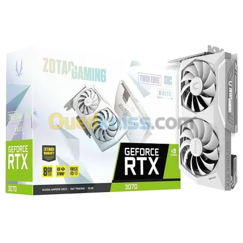 GPU ZOTAC TWIN EDGE RTX 3070 WHITE EDITION BOX ( USED LIKE NEW )