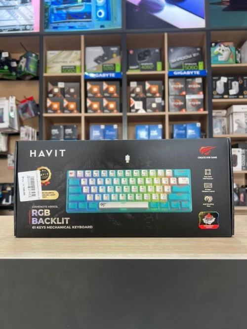 CLAVIER GAMING HAVIT KB903L MECANIQUE ( BLUE / WHITE )