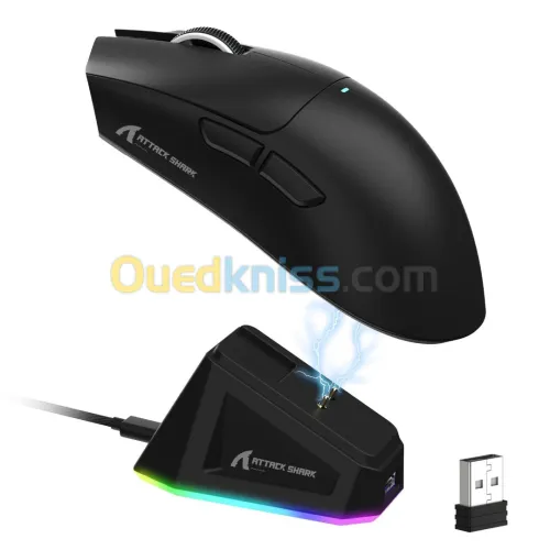 SOURIS ATTACK SHARK X11 + STAND ( BLACK )