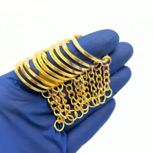 chaine porte cle doré lux بورتكلي ذهبي
