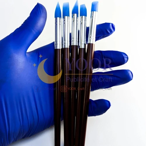 kit pinceaux silicone طقم فرش سيليكون