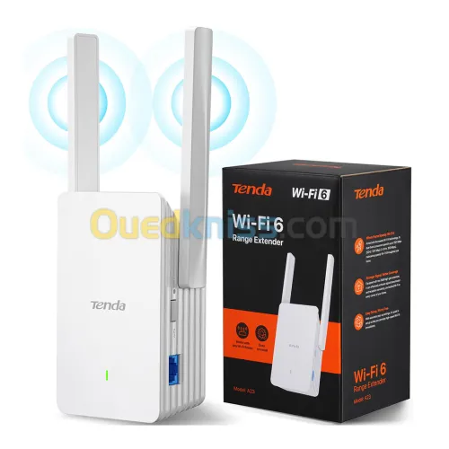 REPETEUR WIFI TENDA A23 GIGABIT WIFI 6 AX1500 PORT ETHERNET