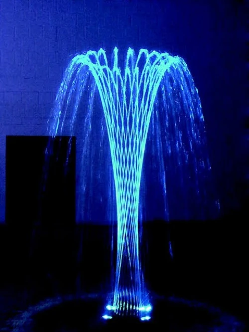 Jet crown fontaine avec led