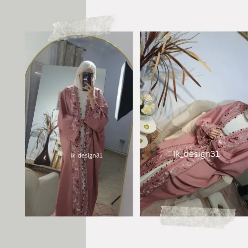 abaya kimono en broderie 
