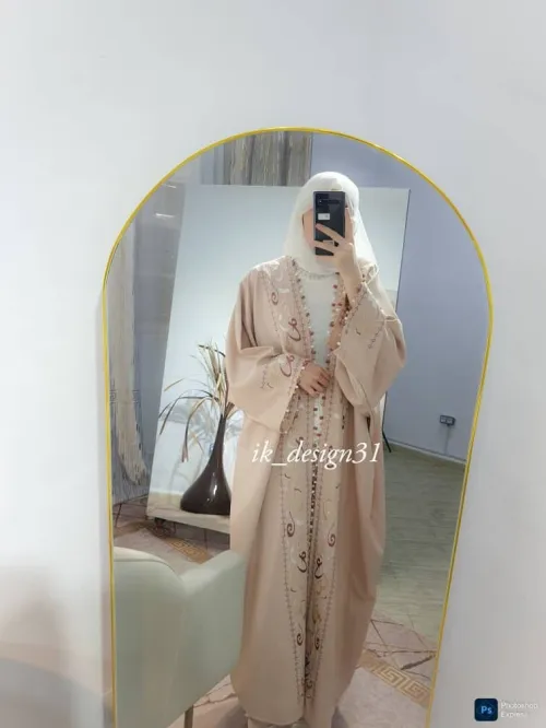abaya kimono en broderie 