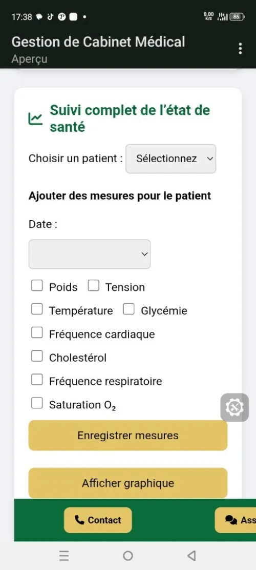 Application de gestion d'un cabinet médical