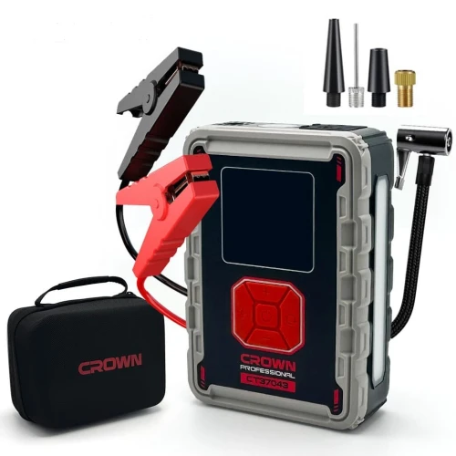 Booster batterie CROWN 24000mAh et compresseur 150psi avec lamp torche